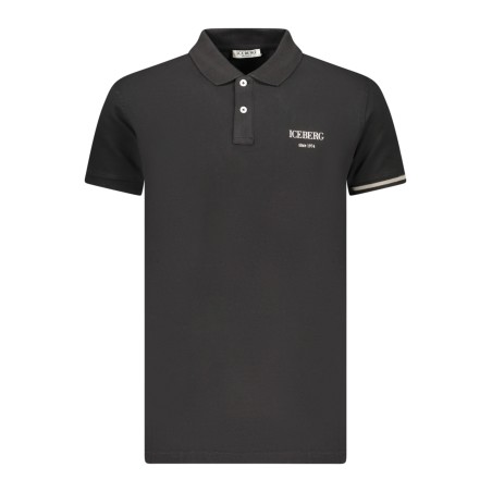 ICEBERG POLO MANICHE CORTE UOMO NERO
