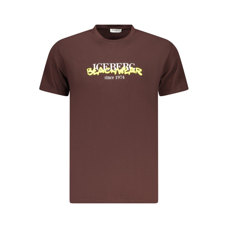 ICEBERG T-SHIRT MANICHE CORTE UOMO MARRONE