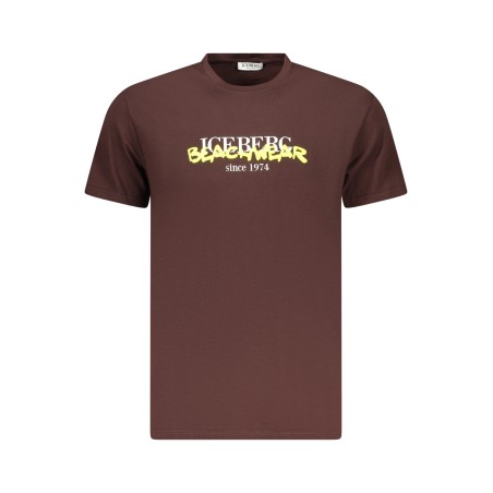 ICEBERG T-SHIRT MANICHE CORTE UOMO MARRONE