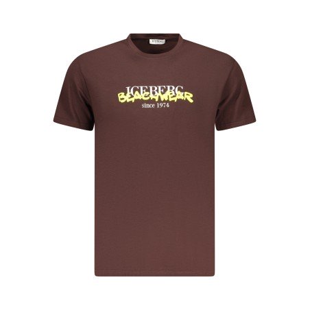 ICEBERG T-SHIRT MANICHE CORTE UOMO MARRONE