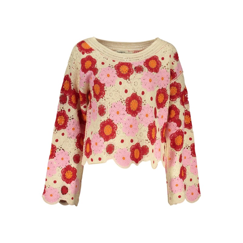 DESIGUAL MAGLIA DONNA BEIGE