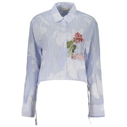 DESIGUAL CAMICIA MANICHE LUNGHE DONNA AZZURRO