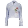 DESIGUAL CAMICIA MANICHE LUNGHE DONNA AZZURRO