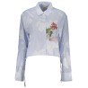 DESIGUAL CAMICIA MANICHE LUNGHE DONNA AZZURRO