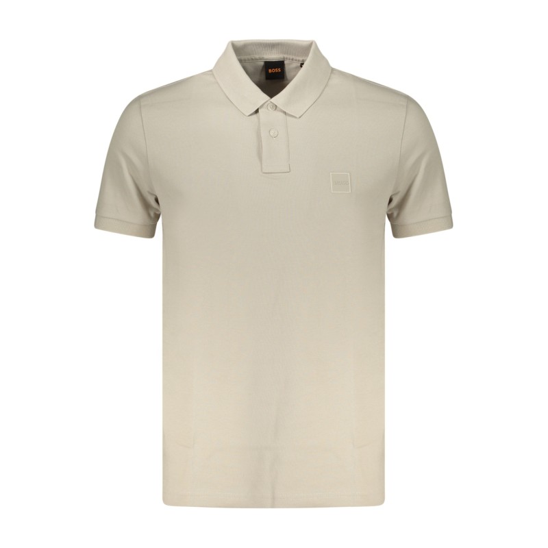 BOSS POLO MANICHE CORTE UOMO BEIGE
