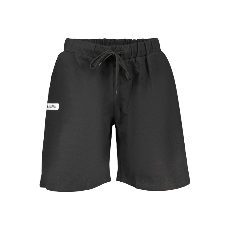 SUPERGA PANTALONE TUTA CORTO UOMO NERO