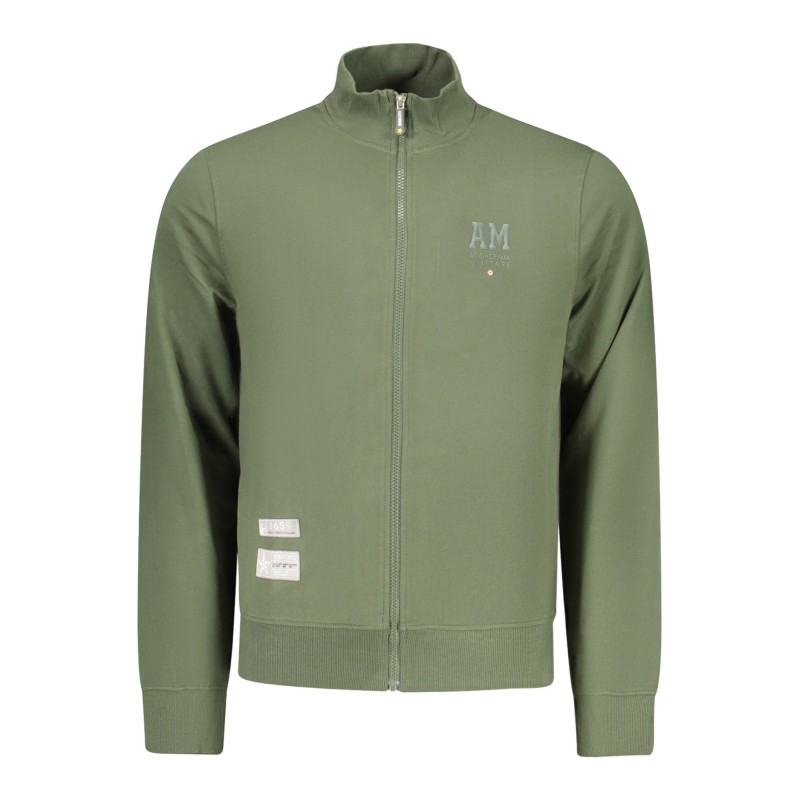ACCADEMIA MILITARE FELPA CON ZIP UOMO VERDE