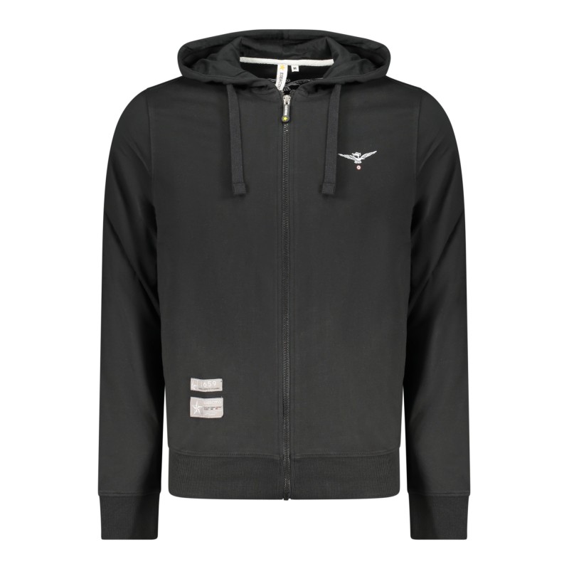 ACCADEMIA MILITARE FELPA CON ZIP UOMO NERO