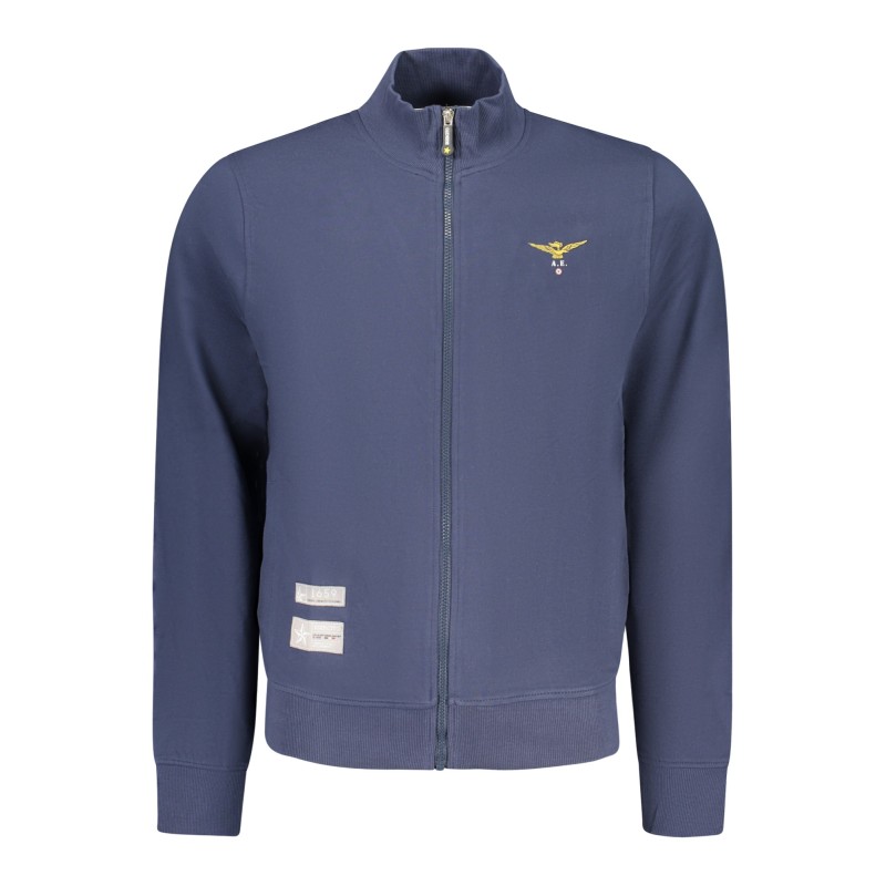 ACCADEMIA MILITARE FELPA CON ZIP UOMO BLU