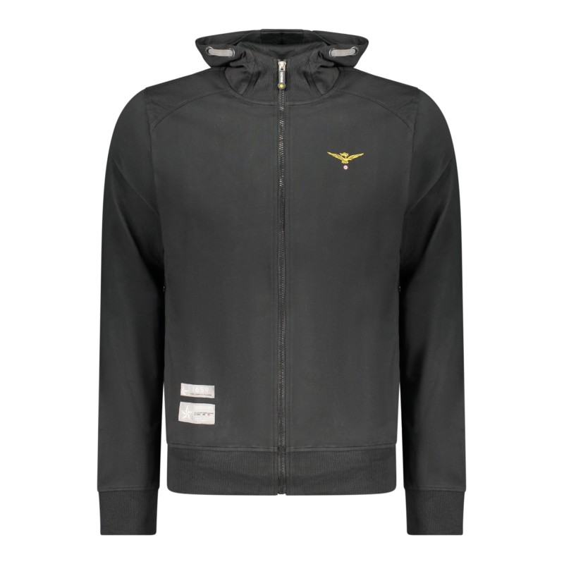 ACCADEMIA MILITARE FELPA CON ZIP UOMO NERO