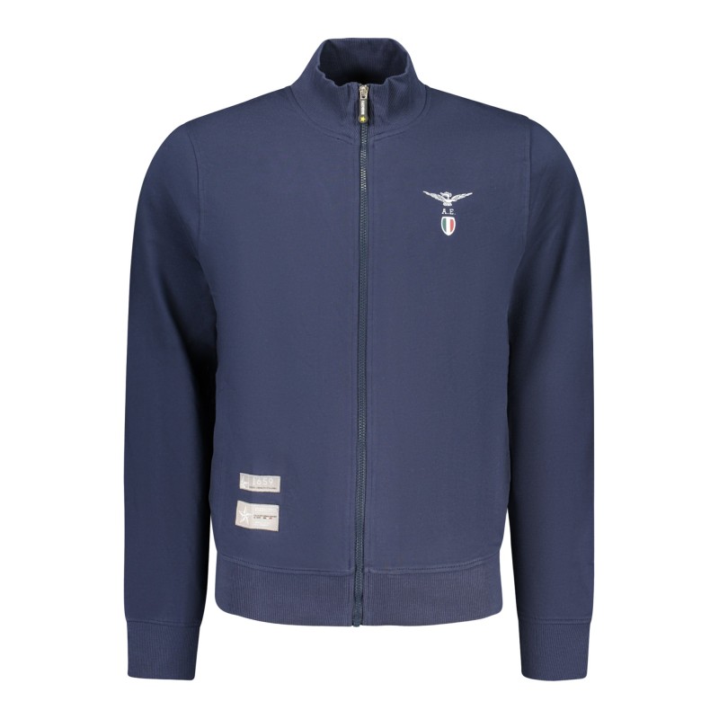 ACCADEMIA MILITARE FELPA CON ZIP UOMO BLU