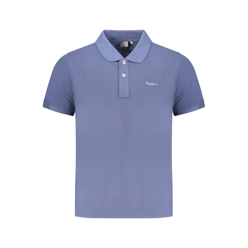 PEPE JEANS POLO MANICHE CORTE UOMO BLU