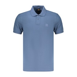 BOSS POLO MANICHE CORTE UOMO BLU