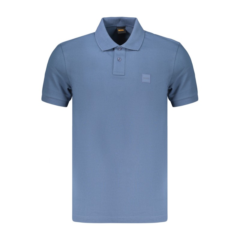 BOSS POLO MANICHE CORTE UOMO BLU