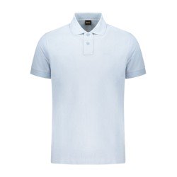 BOSS POLO MANICHE CORTE UOMO AZZURRO