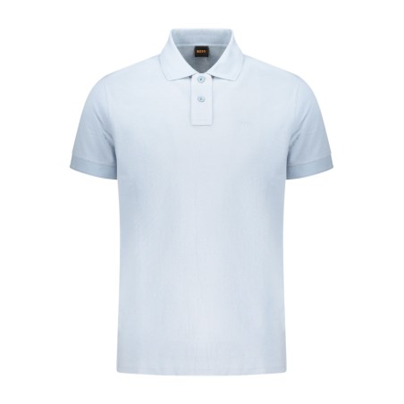 BOSS POLO MANICHE CORTE UOMO AZZURRO
