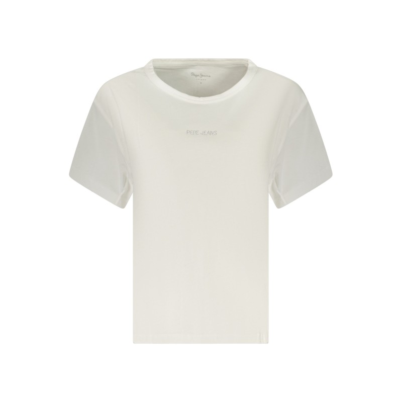 PEPE JEANS T-SHIRT MANICHE CORTE DONNA BIANCO