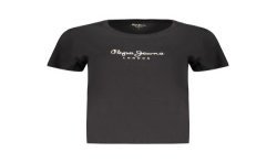 PEPE JEANS T-SHIRT MANICHE CORTE DONNA NERO