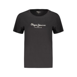 PEPE JEANS T-SHIRT MANICHE CORTE DONNA NERO
