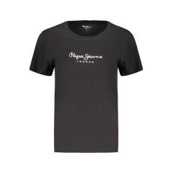 PEPE JEANS T-SHIRT MANICHE CORTE DONNA NERO