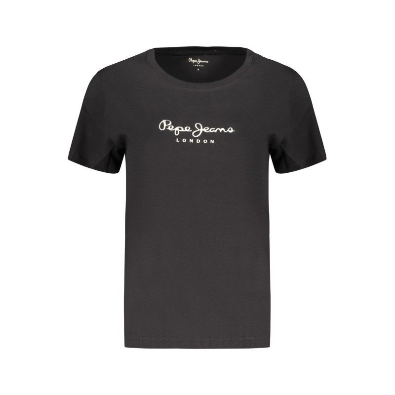PEPE JEANS T-SHIRT MANICHE CORTE DONNA NERO