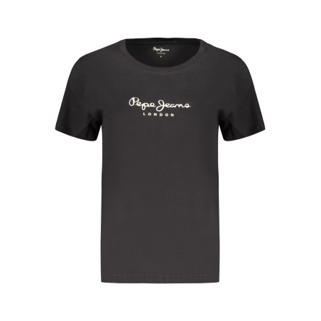 PEPE JEANS T-SHIRT MANICHE CORTE DONNA NERO