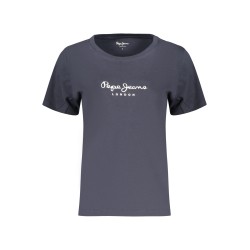 PEPE JEANS T-SHIRT MANICHE CORTE DONNA BLU