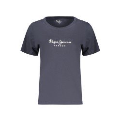PEPE JEANS T-SHIRT MANICHE CORTE DONNA BLU