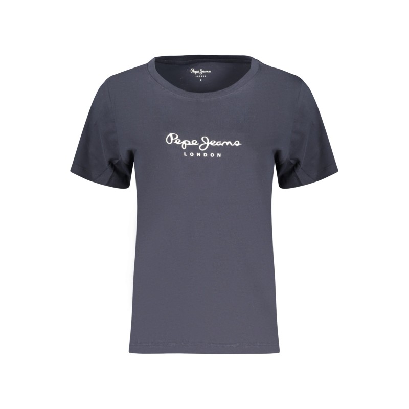 PEPE JEANS T-SHIRT MANICHE CORTE DONNA BLU