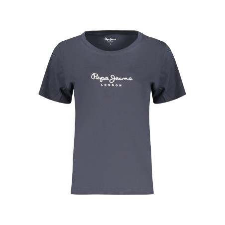 PEPE JEANS T-SHIRT MANICHE CORTE DONNA BLU