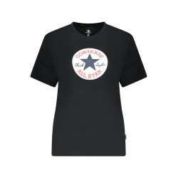 CONVERSE T-SHIRT MANICHE CORTE DONNA NERO