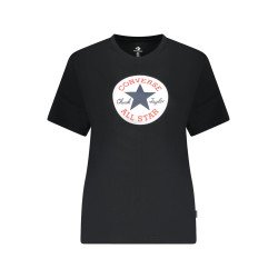 CONVERSE T-SHIRT MANICHE CORTE DONNA NERO