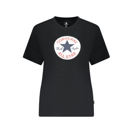 CONVERSE T-SHIRT MANICHE CORTE DONNA NERO