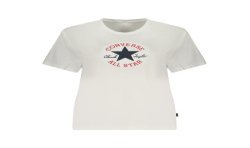 CONVERSE T-SHIRT MANICHE CORTE DONNA BIANCO