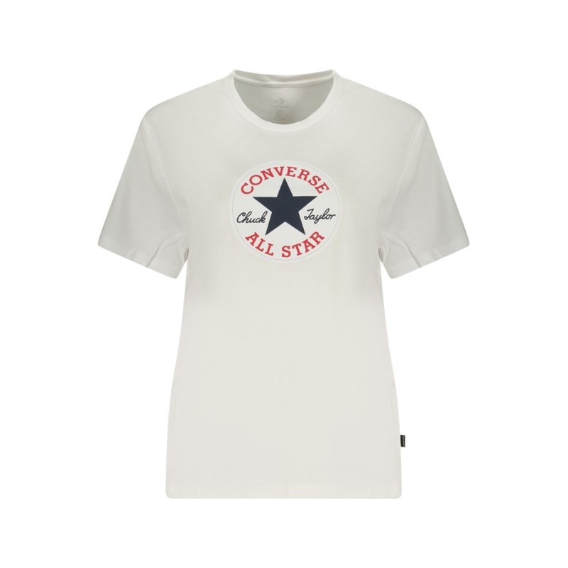 CONVERSE T-SHIRT MANICHE CORTE DONNA BIANCO
