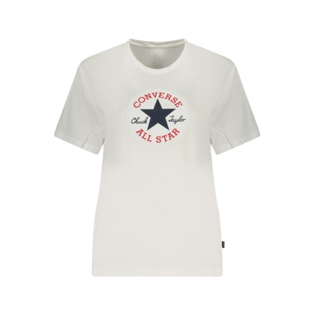 CONVERSE T-SHIRT MANICHE CORTE DONNA BIANCO