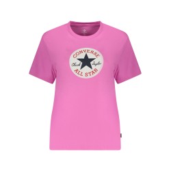 CONVERSE T-SHIRT MANICHE CORTE DONNA ROSA