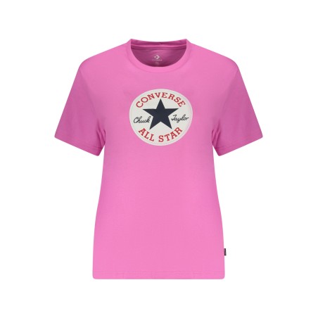 CONVERSE T-SHIRT MANICHE CORTE DONNA ROSA