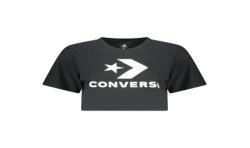 CONVERSE T-SHIRT MANICHE CORTE DONNA NERO