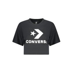 CONVERSE T-SHIRT MANICHE CORTE DONNA NERO
