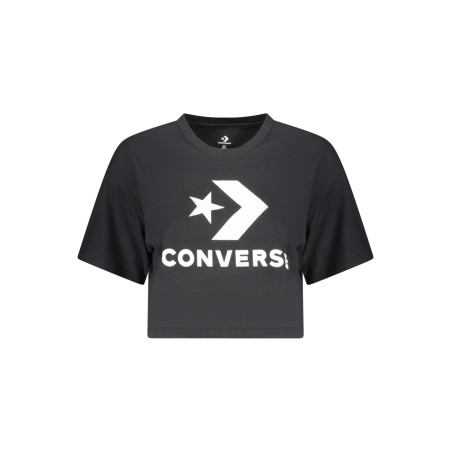 CONVERSE T-SHIRT MANICHE CORTE DONNA NERO