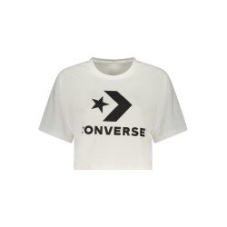 CONVERSE T-SHIRT MANICHE CORTE DONNA BIANCO