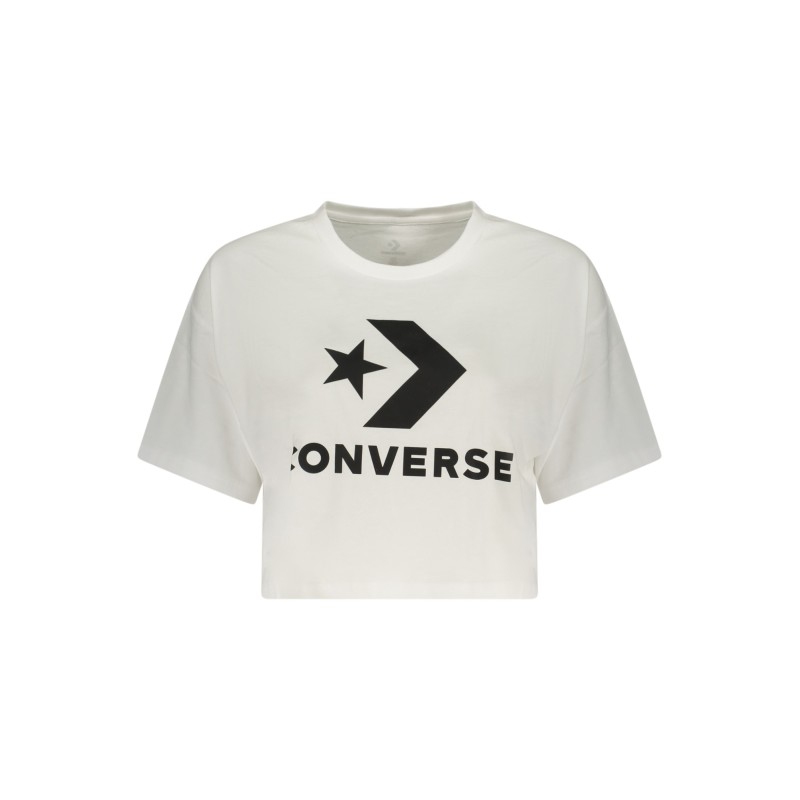 CONVERSE T-SHIRT MANICHE CORTE DONNA BIANCO