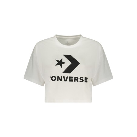 CONVERSE T-SHIRT MANICHE CORTE DONNA BIANCO