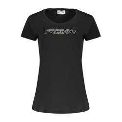 FREDDY T-SHIRT MANICHE CORTE DONNA NERO