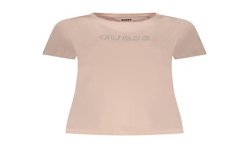 GUESS JEANS T-SHIRT MANICHE CORTE DONNA ROSA