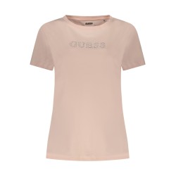GUESS JEANS T-SHIRT MANICHE CORTE DONNA ROSA