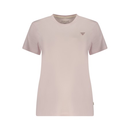 GUESS JEANS T-SHIRT MANICHE CORTE DONNA ROSA