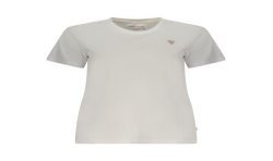 GUESS JEANS T-SHIRT MANICHE CORTE DONNA BIANCO