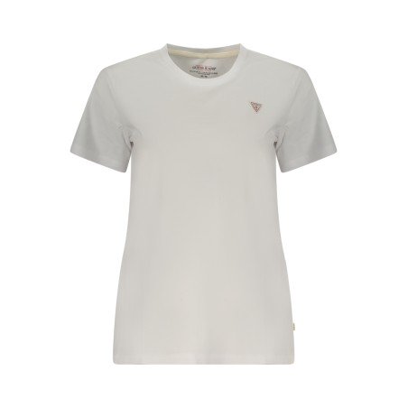 GUESS JEANS T-SHIRT MANICHE CORTE DONNA BIANCO